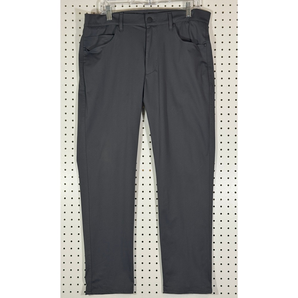Stylus Mens 34x30 Charcoal Gray Five Pocket Casual Pants 100% Polyester RN 93677